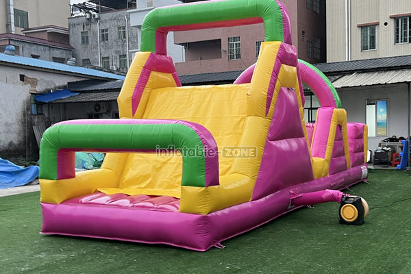 Large Obstacle Course Party Event Energy Challenge Sports Inflatable Obstacle Jumping Castle Bouncer With Slide