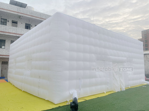 Commercial Large White Inflatable Nightclub Outdoor Inflatable Air Cube Tent For Wedding Party