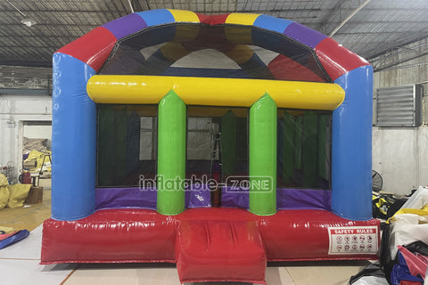 Mega Dome Bounce House Inflatable Rainbow Color Inflatable Club Bouncy Castle With Obstacles Course Jumper