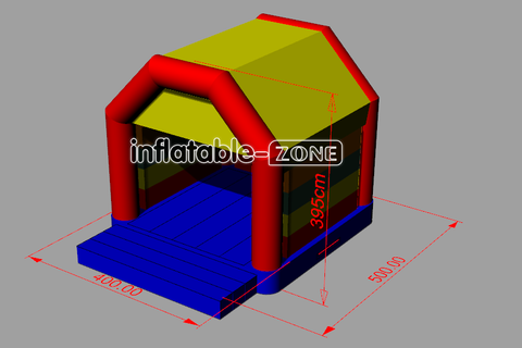 Inflatable-Zone Design Multicolor Bounce House Party Time Bouncy Castle Jump Inflatables Business For Ultimate Enjoyment