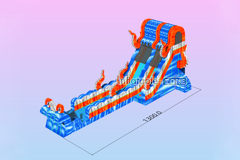 Inflatable-Zone Design Ocean Water Slide Inflatable Pool With Inflatable Slip Slide Bouncy And Fun Party
