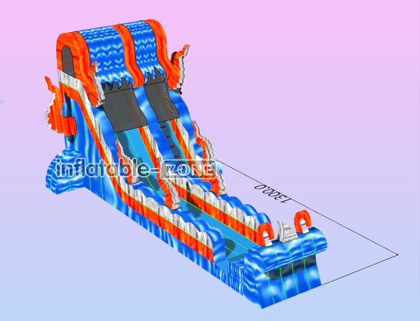 Inflatable-Zone Design Ocean Water Slide Inflatable Pool With Inflatable Slip Slide Bouncy And Fun Party