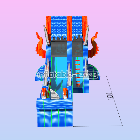 Inflatable-Zone Design Ocean Water Slide Inflatable Pool With Inflatable Slip Slide Bouncy And Fun Party