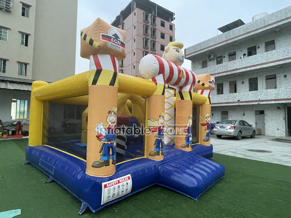 Outdoor Bouncy Castle Playground Mini Worker Jump N Fun Inflatables Bouncer House Party