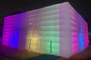 Large Outdoor Inflatable Night Club Inflatable Air Cube Tent LED Wedding Igloo Inflatable Tent For Party Event