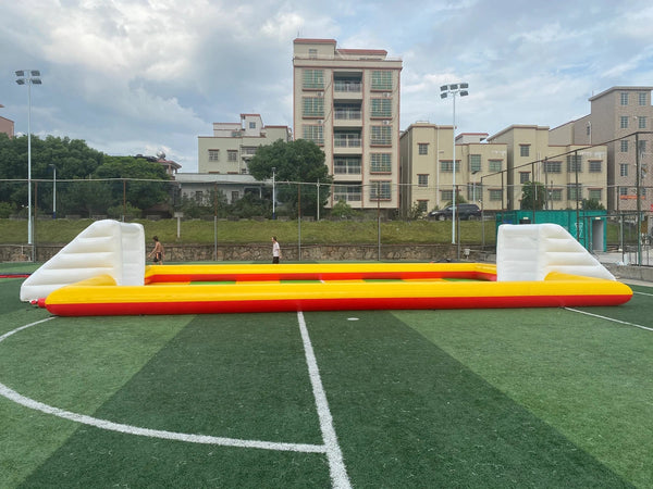 Inflatable Football Arena Pitch, Inflatable Soccer Arena Field With Abstacle