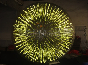 Yellow Light Shining Zorb Ball, Inflatable Flaming Zorb Ball, Lighting Inflatable Zorb