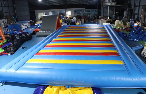 Rainbow Outdoor Inflatable Jump Pad For Kids PVC Tarpaulin Inflatable Jump Bag