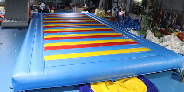 Rainbow Outdoor Inflatable Jump Pad For Kids PVC Tarpaulin Inflatable Jump Bag