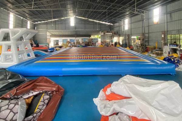 Giant Rainbow Inflatable Jump Pad Funny Inflatable Jumping Mat Inflatable Bounce Board Party Game
