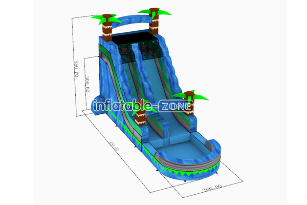 Inflatable-Zone Design Tropical Palm Tree Single Lane Inflatable Water Slide Commercial Water Slide For Pool