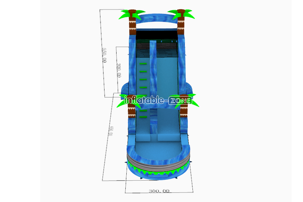 Inflatable-Zone Design Tropical Palm Tree Single Lane Inflatable Water Slide Commercial Water Slide For Pool