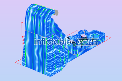 Inflatable-Zone Design Outdoor Blue Inflatable Single Lane Slip N Slide Giant Exciting Water Slide Inflatable For Pool