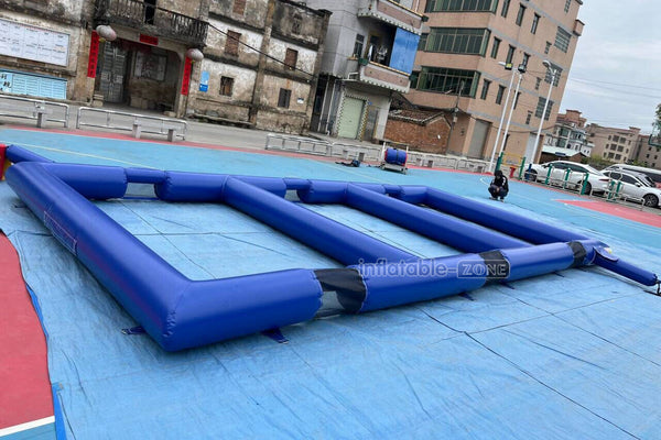 Outdoor Sports Game Triple Inflatable Panna Soccer Field Small Inflatable Football Pitch