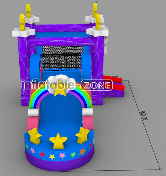Inflatable-Zone Design Unicorn Bouncy Castle With Slide Combo Bounce House Jump N Fun Inflatables