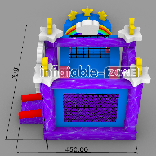 Inflatable-Zone Design Unicorn Bouncy Castle With Slide Combo Bounce House Jump N Fun Inflatables