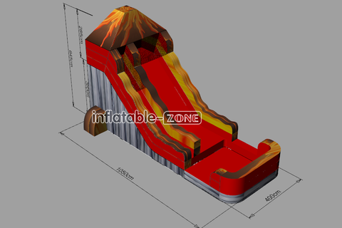 Inflatable-Zone Design Fun Volcano Curve Inflatable Slide Big Blow Up Water Slide Into Pool