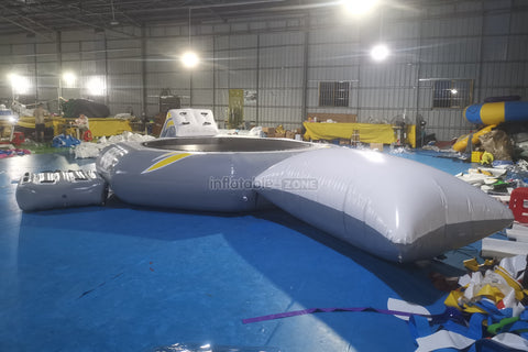 Funny Inflatable Bungee Water Trampoline With Slide Combo Inflatable Floating Water Jumping Games Toys