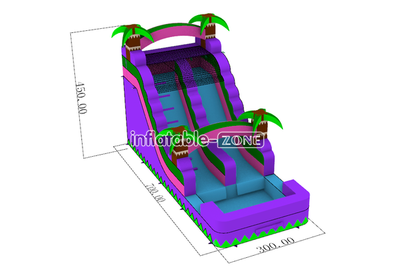 Inflatable-Zone Design Commercial Inflatable Wet Dry Slide Water Jumping Castle Water Slide Inflatable Pool