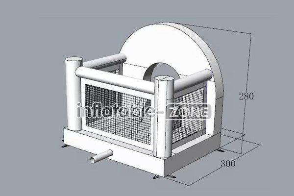 Inflatable-Zone Design Commercial Inflatable Kids Bouncing Castle Near Me White Bounce House With Slide