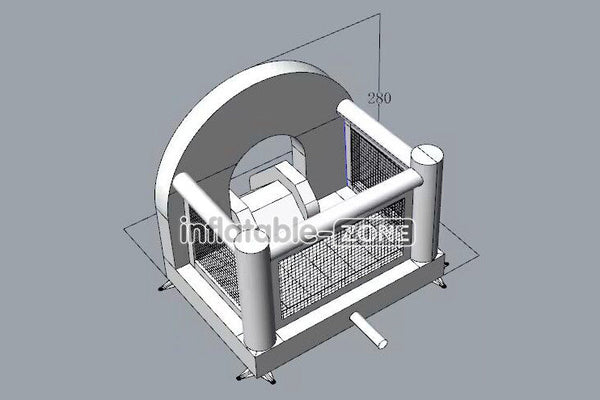 Inflatable-Zone Design Commercial Inflatable Kids Bouncing Castle Near Me White Bounce House With Slide