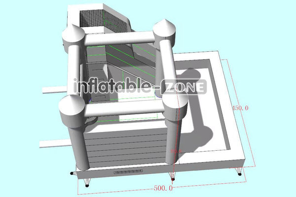 Inflatable-Zone Design Commercial White Bouncy Castle Ball Pit With Slide Combo Bounce House Inflatable Jumper