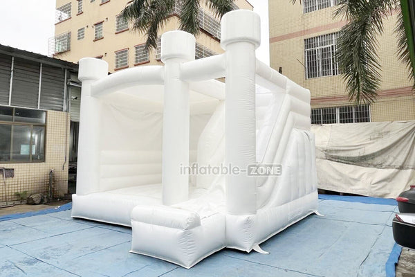 Inflatable Wedding Bounce House Combo Commercial Jumper White Bouncy Castle With Slide For Parties Near Me
