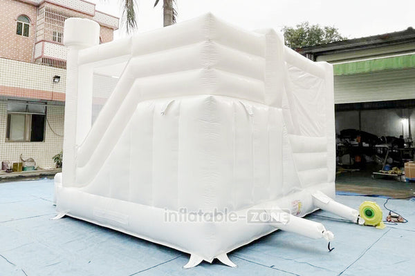 Inflatable Wedding Bounce House Combo Commercial Jumper White Bouncy Castle With Slide For Parties Near Me