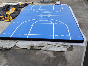 Inflatable Basketball Air Mat Track Sport Court Gym Air Tumble Mat Inflatable Air Gymnastics Track