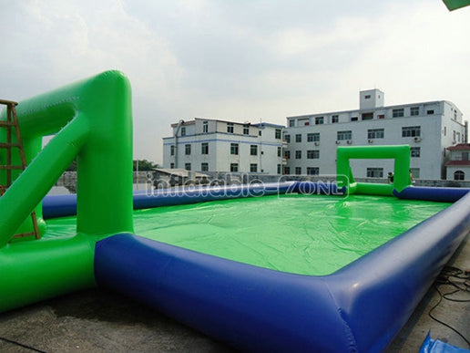 Inflatable Football Soccer Field,Inflatable Soap Football Field,Door Close To Door Giant Inflatable Soccer Pitch