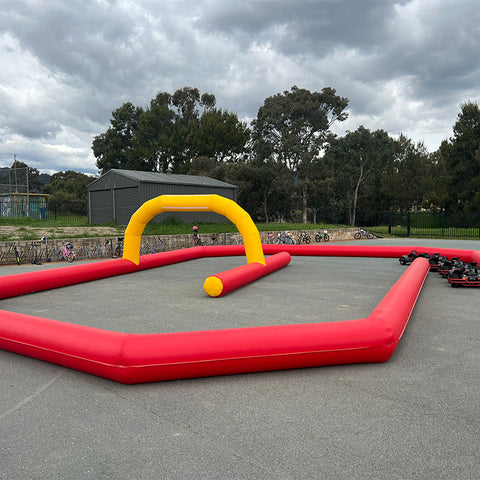 Outdoor PVC Amusement Inflatable Bumper Car Go Kart Track Bumper Car Race Track Inflatable Go Kart Race Tracks (Not Included Bumper Cars)