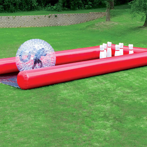 Inflatable Human Bowling Ball Game,1 Fun Zorb Ball 6 Blow Up Bowling Balls