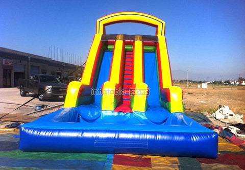 Commercial Inflatable Water Slide Inflatable Pool Blow Up Double Water Slide