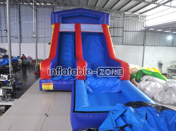 Play Blow Up Inflatable Water Slides With Small Pool For Kids And Adults