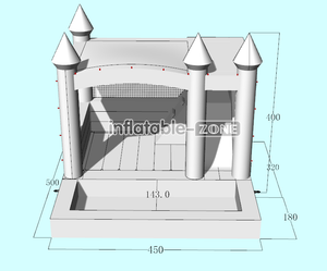 Inflatable-Zone Design Commercial Jumping Castle Wedding Party Inflatable Bounce House With Slide Combo For Pool