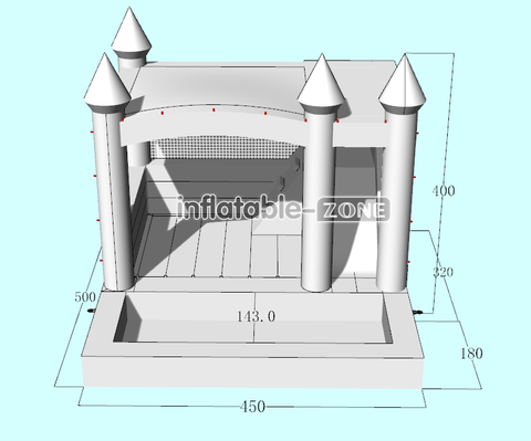 Inflatable-Zone Design Commercial Jumping Castle Wedding Party Inflatable Bounce House With Slide Combo For Pool