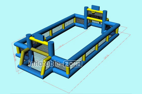 Inflatable-Zone Design Giant Inflatable Football Field Human Soccer Surround Soccer Pitch For Sport Game