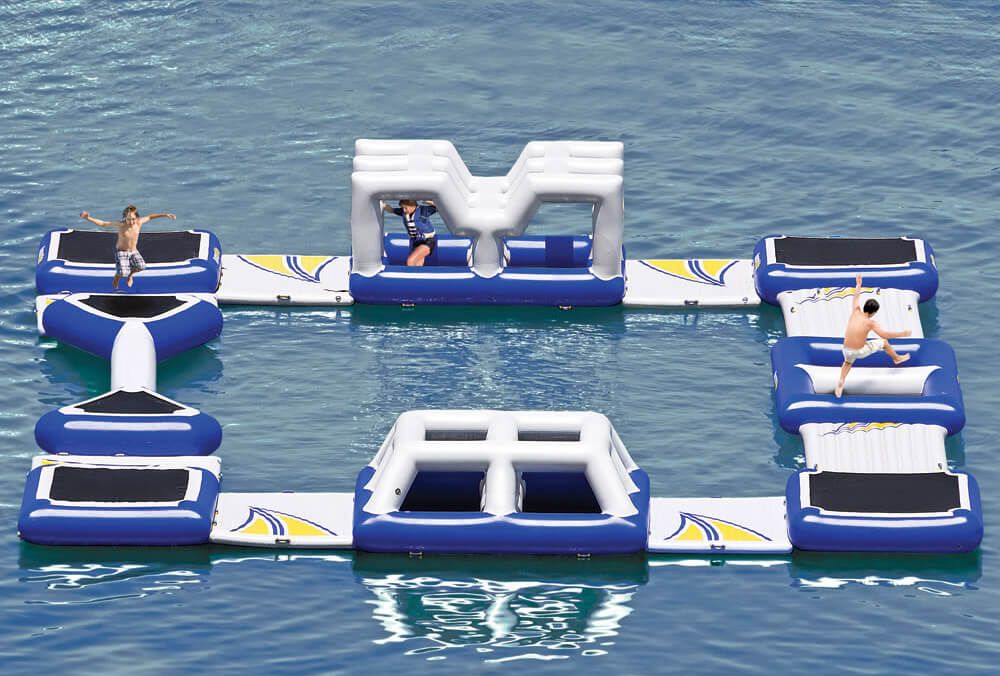 New Fun, Inflatable Water Floating Obstacle Course Game