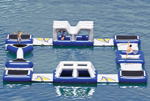 New Fun, Inflatable Water Floating Obstacle Course Game