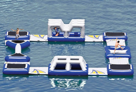 New Fun, Inflatable Water Floating Obstacle Course Game