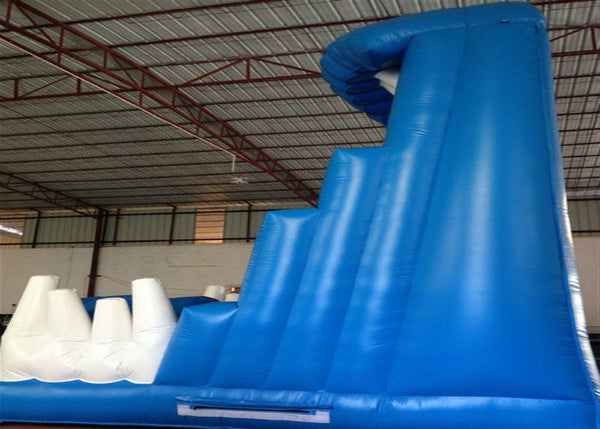 Blue Rock Climbing Bounce House 6 X 4m , Commercial Inflatable Ladder Climb
