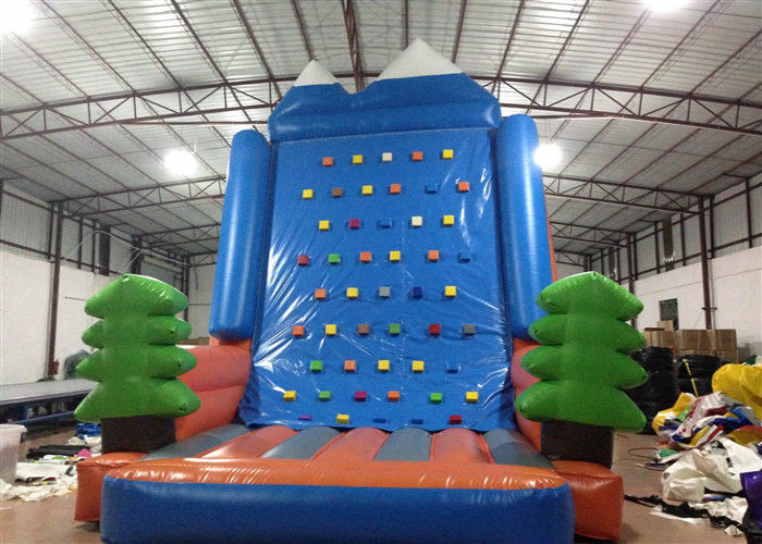 Amusement Park Inflatable Rock Climbing Wall Sports Games Straight inflatable climb wall with the pine trees