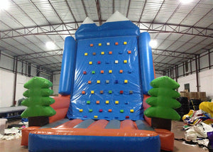 Amusement Park Inflatable Rock Climbing Wall Sports Games Straight inflatable climb wall with the pine trees