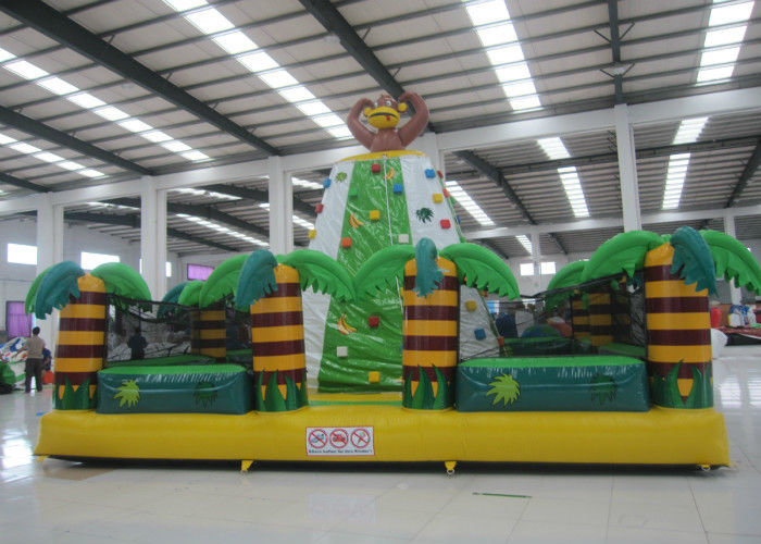 Kids / Adults Sports Games Inflatable Rock Climbing Wall 7 X 7 X 5m Fire Resistant