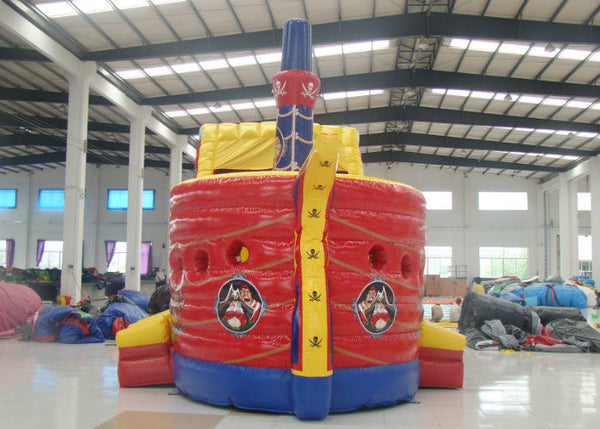 Outdoor Game Colourful Inflatable Pirate Ship Bouncer House Waterproof 8 X 4 X 5m