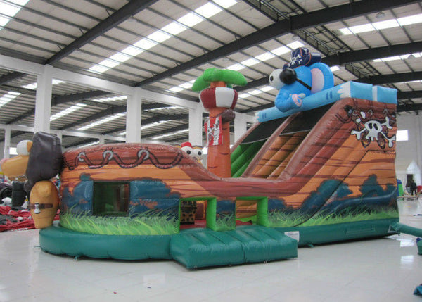 Elephant Inflatable Pirate Ship Bouncer Animals Pirate Boat Silk Printing hot sale inflatable animals pirate boat