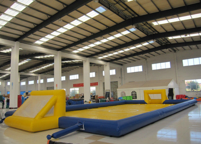 Amusment Park Inflatable Soccer Playground bright colour giant Inflatable Football Pitch for adult