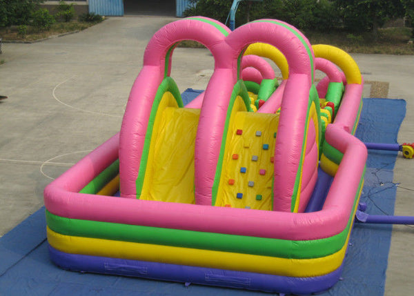 Colourful Big Bounce House 16 X 7 X 5.6m , Outdoor Games Bounce House For Fun