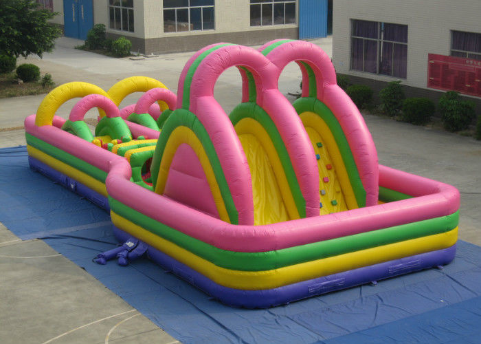 Colourful Big Bounce House 16 X 7 X 5.6m , Outdoor Games Bounce House For Fun