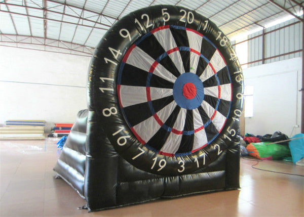 Indoor Giant Inflatable Sports Games Inflatable Foot Darts 3 X 3.3m Digital Printing
